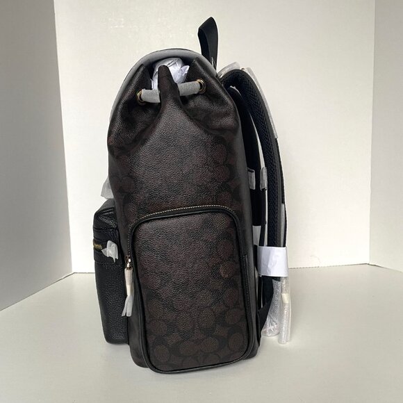 Coach CZ187 Baby Diaper Backpack Brown Signature Canvas Leather w/ Changing Pad - Picture 6 of 12